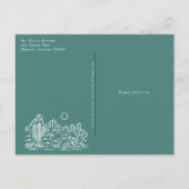 Cactus Line Art Desert Foto Bewaar de datum Briefkaart (Achterkant)