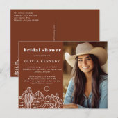 Cactus Line Art Desert Foto Vrijgezellenfeest Uitn Briefkaart (Voorkant / Achterkant)