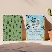 Cactus & Llama Baby Boy Shower Fiesta Invitation Kaart