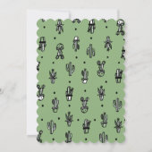 Cactus & Llama Baby Girl Shower Fiesta Invitation Kaart (Achterkant)