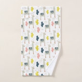Cactus & Llamas Pattern Bad Handdoek (Handdoek)