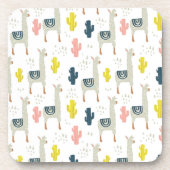 Cactus & Llamas Pattern Bier Onderzetter (Voorkant)