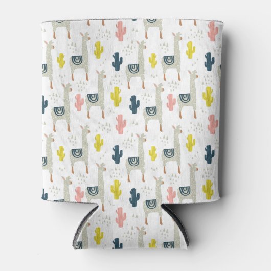 Cactus & Llamas Pattern Blikjeskoeler (Voorkant)