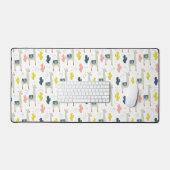 Cactus & Llamas Pattern Bureaumat (Keyboard & Muis)