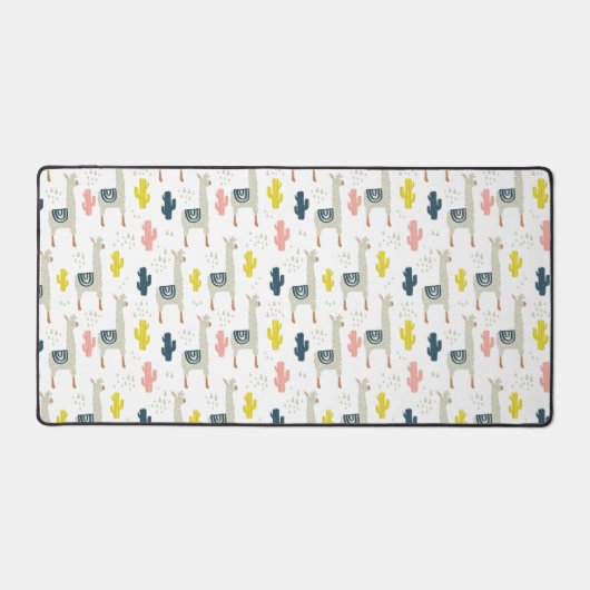 Cactus & Llamas Pattern Bureaumat (Voorkant)