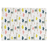 Cactus & Llamas Pattern Groot Cadeauzakje (Achterkant)