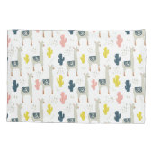 Cactus & Llamas Pattern Kussensloop (Achterkant-Links)