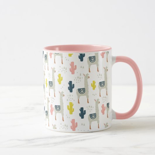 Cactus & Llamas Pattern Mok (Rechts)