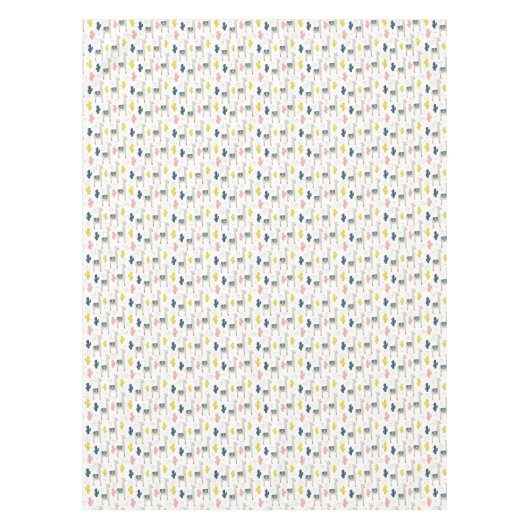 Cactus & Llamas Pattern Tafelkleed (Voorkant)