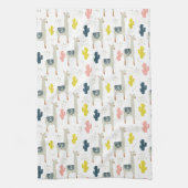 Cactus & Llamas Pattern Theedoek (Verticaal)