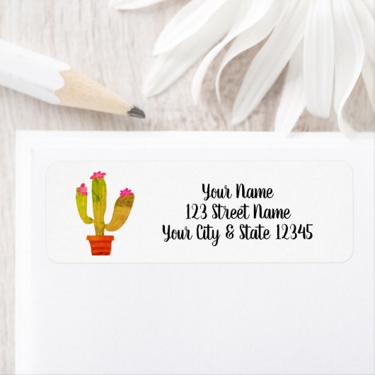  cactus logo aangepaste retour adreslabels etiket (Insitu)