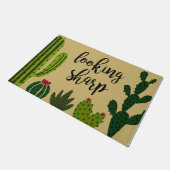 Cactus Looking Sharp Mat, Plant Lover Deurmat (Schuin)