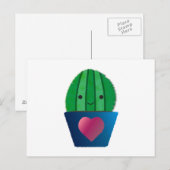 Cactus Love Briefkaart (Voorkant / Achterkant)