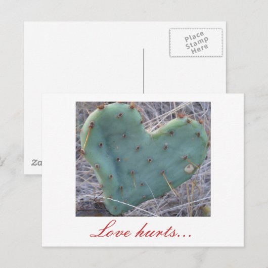 Cactus, Love doet pijn... Briefkaart (Voorkant / Achterkant)