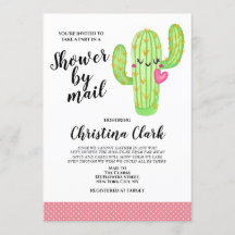 Cactus Love Girl Pink Baby shower per post