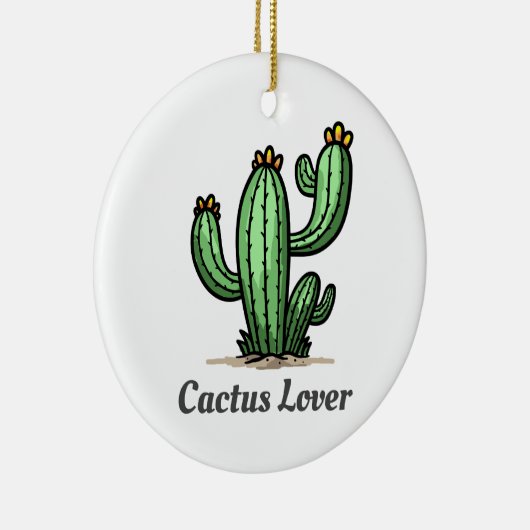 Cactus Lover Keramisch Ornament (Rechts)
