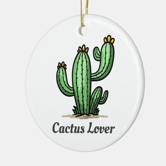 Cactus Lover Keramisch Ornament (Links)