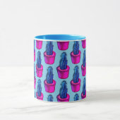 Cactus Lover Weird Potted Succulent Plant Pattern Mok (Midden)