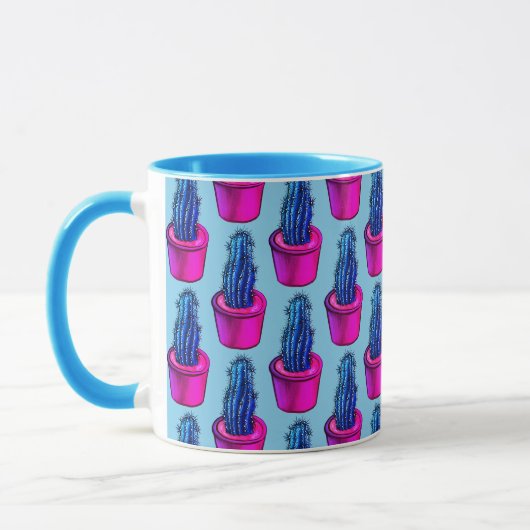 Cactus Lover Weird Potted Succulent Plant Pattern Mok (Links)
