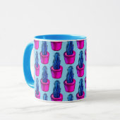 Cactus Lover Weird Potted Succulent Plant Pattern Mok (Voorkant links)