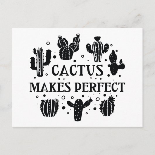 Cactus maakt Perfect Briefkaart (Voorkant)