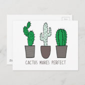 Cactus maakt Perfect Pun Briefkaart (Voorkant / Achterkant)