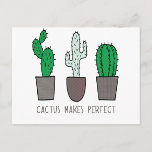 Cactus maakt Perfect Pun Briefkaart
