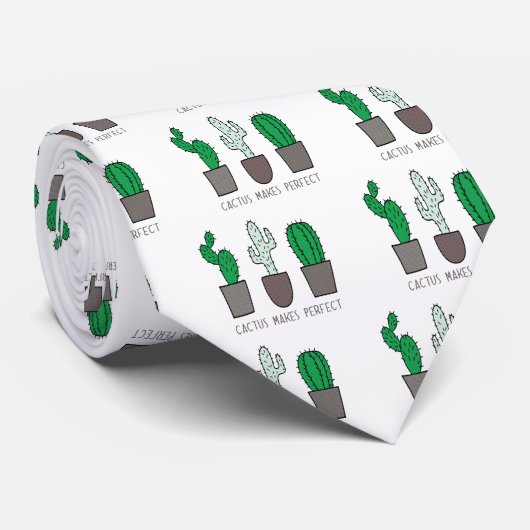 Cactus maakt Perfect Pun Stropdas (Opgerold)