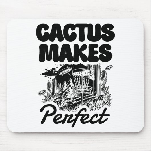 Cactus maakt perfecte discgolfavontuur  muismat (Voorkant)