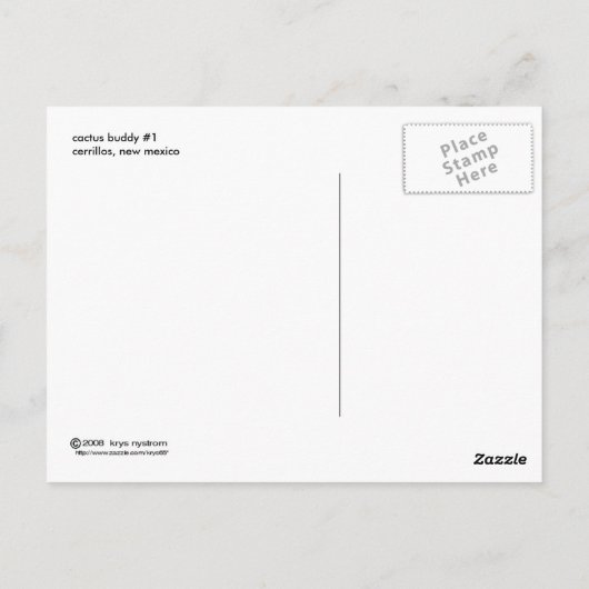 cactus maatje #1 briefkaart (Achterkant)
