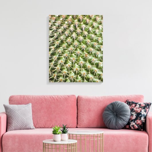 Cactus Macro fotografie Canvas Afdruk (Insitu (Woonkamer))