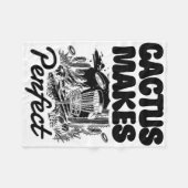 Cactus Makes Perfect Disc Golf Adventure  Fleece Deken (Voorkant (Horizontaal))
