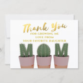 Cactus mam bedankje bedankkaart (Voorkant)