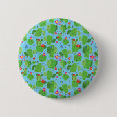 Cactus me Outside (blauw) - Button (Voorkant)
