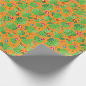 Cactus me Outside (Oranje) - Wrapping Paper Cadeaupapier (Hoek)