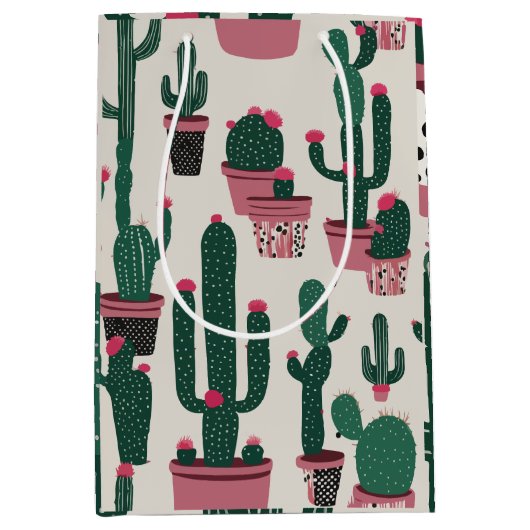Cactus Medium Cadeauzakje (Voorkant)