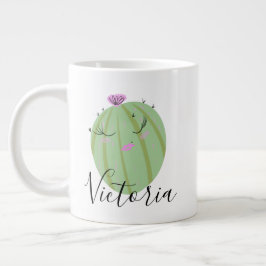 Cactus Meisjesachtige Kladnaam Reuzenkoffiemok Grote Koffiekop