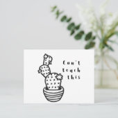 Cactus met antiaanraking briefkaart (Staand voorkant)