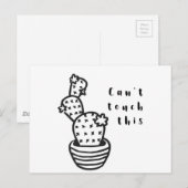 Cactus met antiaanraking briefkaart (Voorkant / Achterkant)