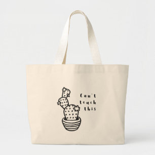 Cactus met antiaanraking grote tote bag