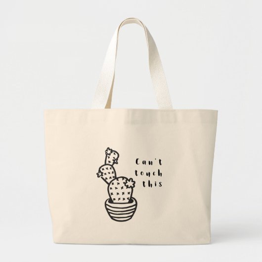 Cactus met antiaanraking grote tote bag (Voorkant)