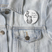 Cactus met antiaanraking ronde button 5,7 cm (In situ)