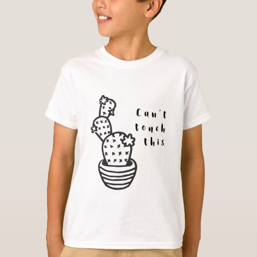 Cactus met antiaanraking t-shirt (Voorkant)
