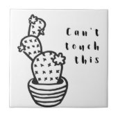 Cactus met antiaanraking tegeltje (Voorkant)