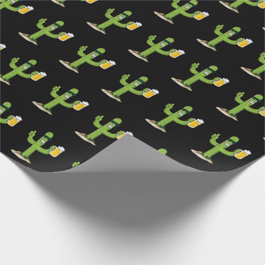 Cactus met Beer Pattern Cadeaupapier (Hoek)