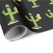 Cactus met Beer Pattern Cadeaupapier (Rol Hoek)