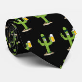 Cactus met Beer Pattern Stropdas (Opgerold)