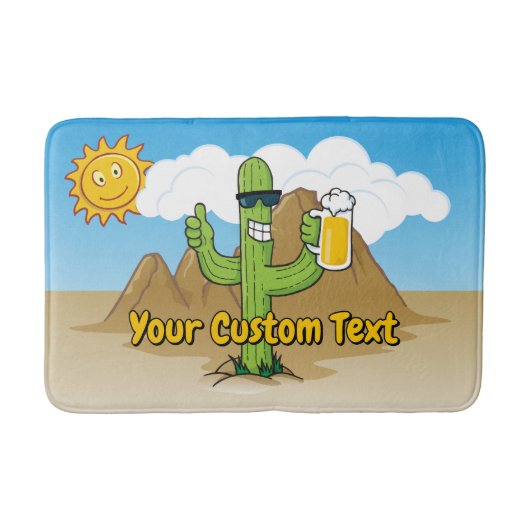 Cactus met Bier Badmat (Voorkant)