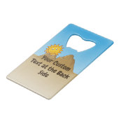 Cactus met bier creditkaart flessenopener (Achterkant Gekanteld)