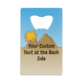 Cactus met bier creditkaart flessenopener (Achterkant)